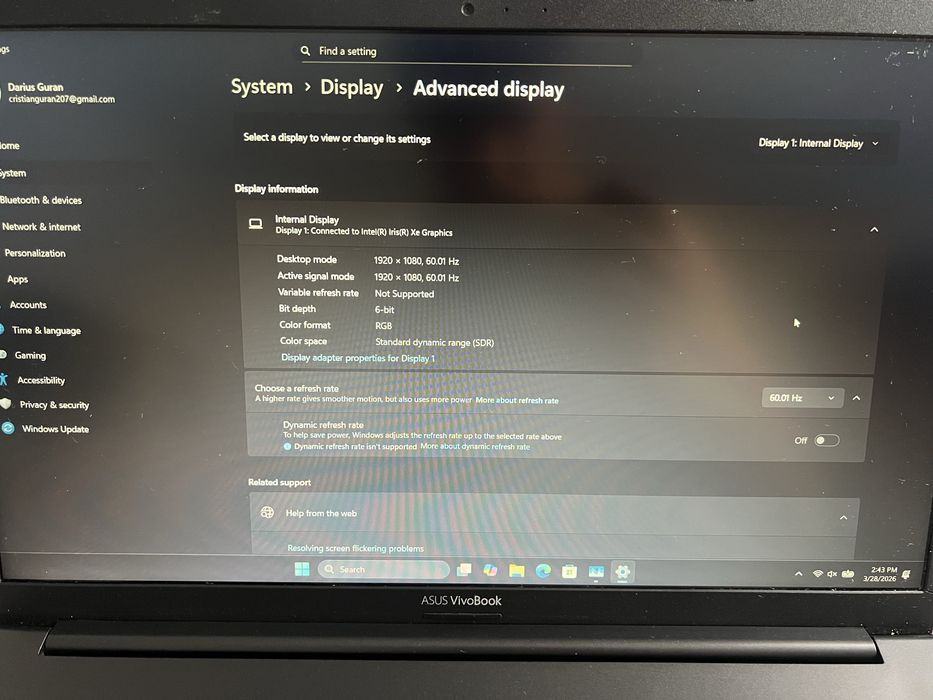 Laptop ASUS ViovoBook 15 | i5-1135G7 | 20GB RAM | SSD 512GB |Win 11Pro