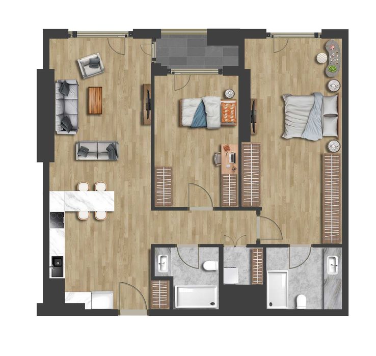 Tashwell 3-комнатная 79,51м2 ул. Шота Руставели