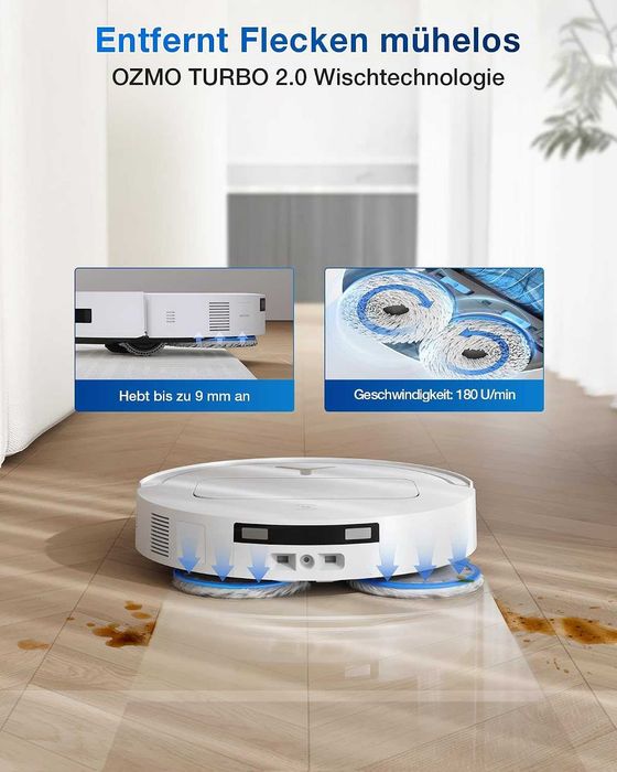 Robot aspirator cu funcție de mop ECOVACS ZeroTangle T50 Omni Gen2