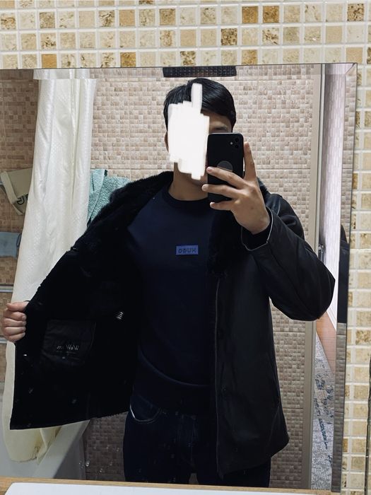 Кожаная куртка на зиму