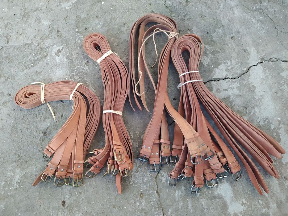 Колани войнишки от естествена кожа (колан , военен , армейски )