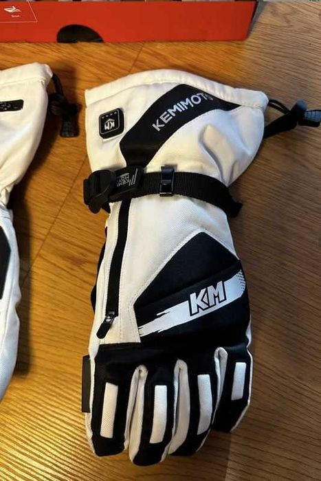 Manusi Moto Ski Incalzite Electric Kemimoto Alb M Nou (Fara Baterii)