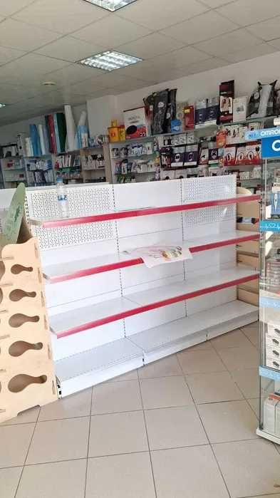 Търговско оборудване за дрогерия, аптека, био магазин, Метални Стелажи