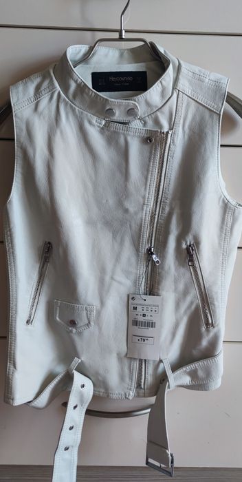 Нов Бял кожен елек