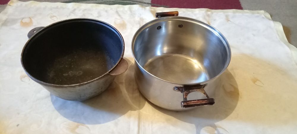 Кастрюля эмалированная казан, тогара алюминевая