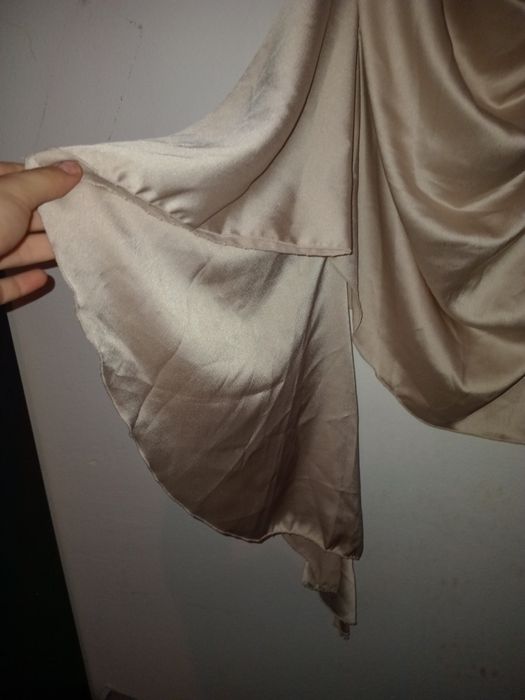 Rochie bej/crem din satin