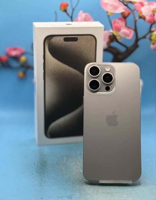 Apple iPhone 15 Pro Max, 256GB, 5G, Natural Titanium + адаптер Apple