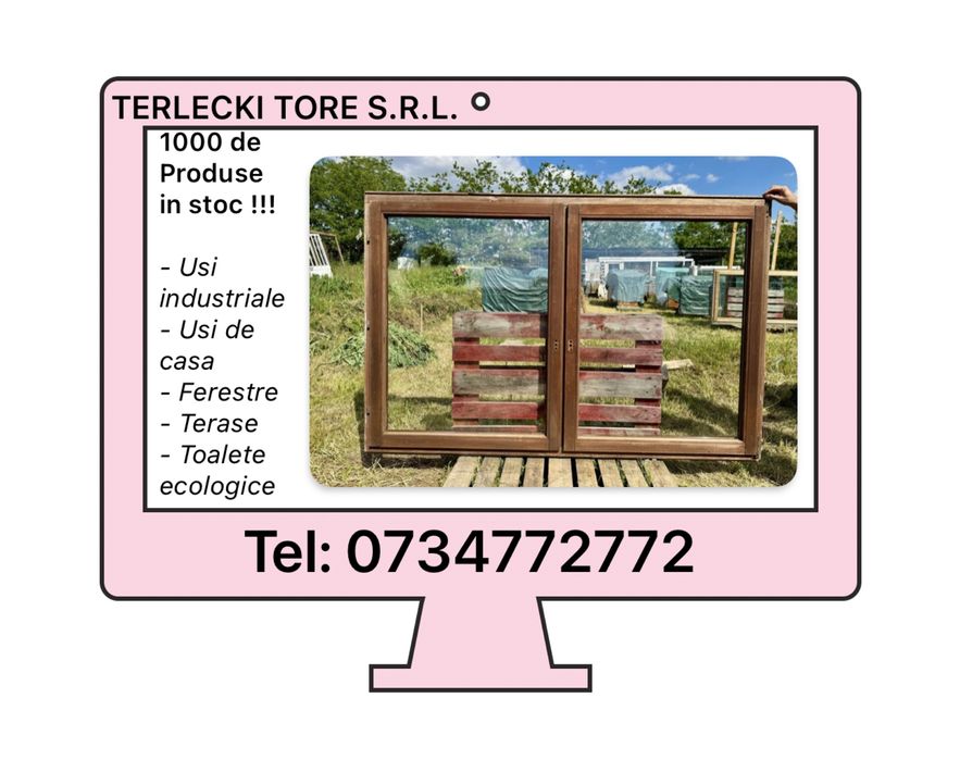 FEREASTRA LEMN MAHON  Germania geam termopan H 145 x L 220 5 buc