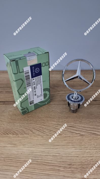 Емблема тип мерник Mercedes-Benz 43мм – хром
