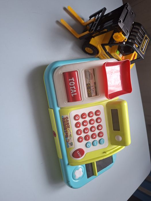 Set jucării escavator si casa de marcat