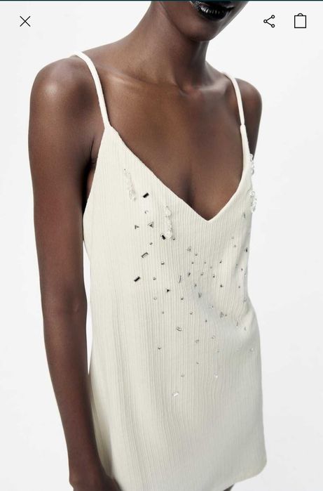 Rochie lejera cu cristale Zara