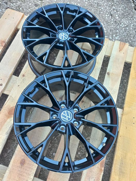 17"Vw Gtd GtiBlack Gloss 7.5j et40 Golf Passat Tiguan Touran Caddy Seat Škoda Чисто Нови