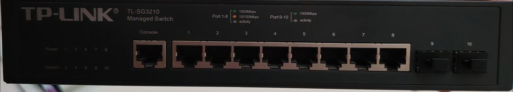 коммутатор TP-Link TL-SG3210. 
Состояние