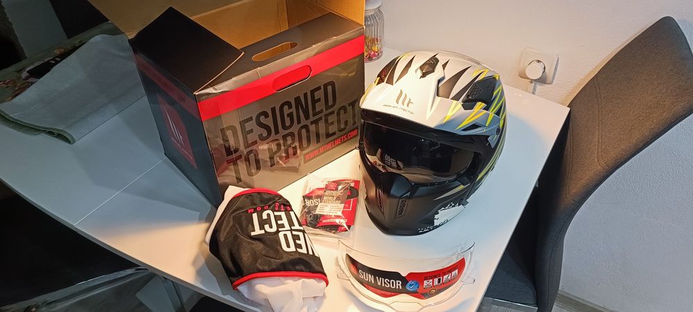 Casca moto advanced enduro integrala cu fata detașabila