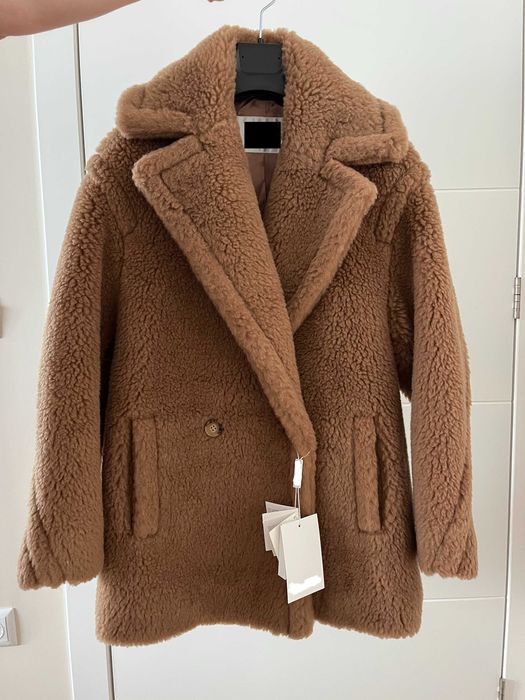 Teddy Bear дамско зимно бежово палто oversized