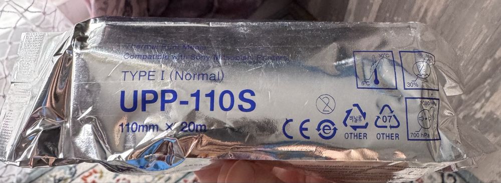 Термобумага для УЗИ UPP-110S 110×25 медицинская