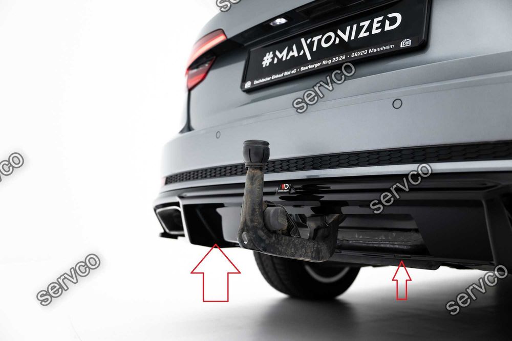 Difuzor bara spate Audi S4 Sedan / Avant B9 2016-2019 v35 - Maxton