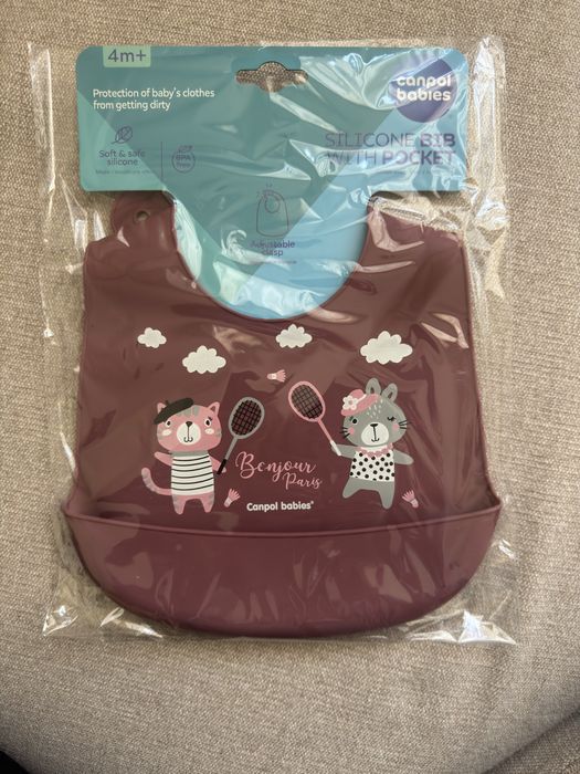 Чисто нов силиконов лигавник Canpol Babies, 4+ месеца