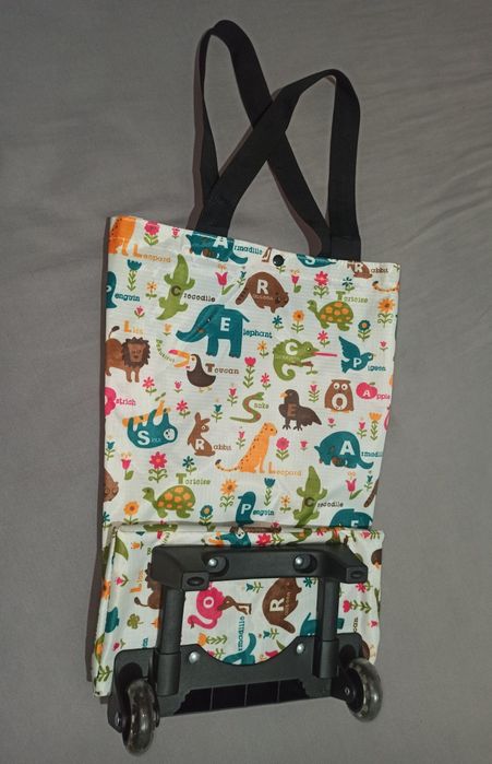 Сумка трансформер шопер на колёсах тележка магазин базарная шоппинга