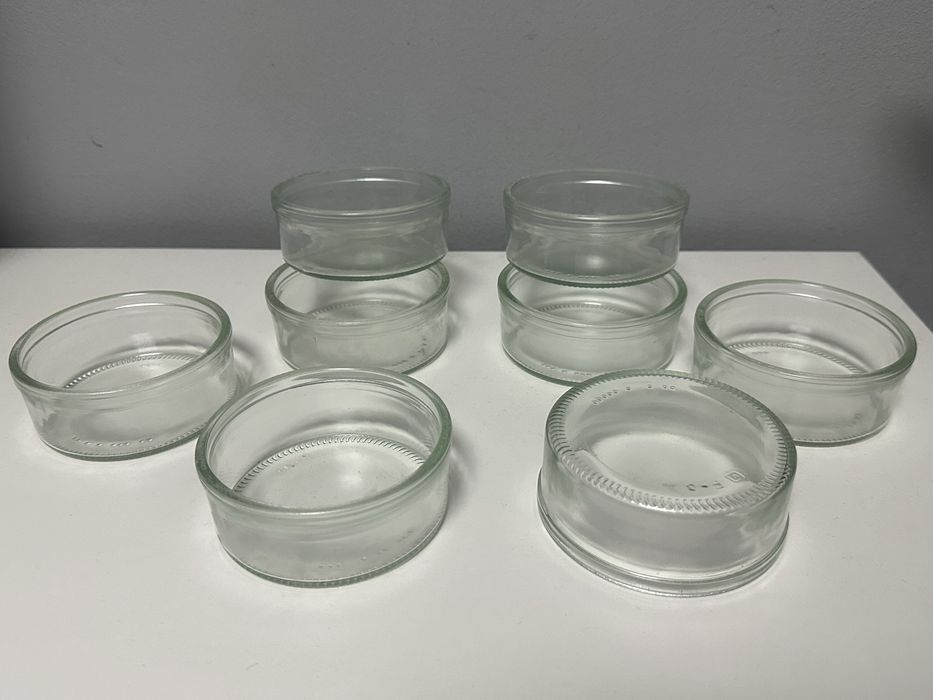 Set 4 scrumiere eleganta transparenta din sticla 10cm