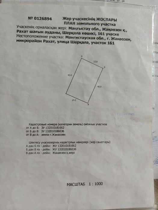 Жер сатылады срочно