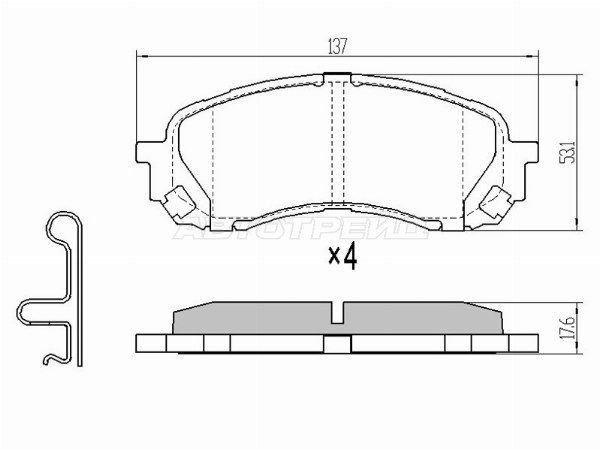 Колодки тормозные передние Subaru Impreza