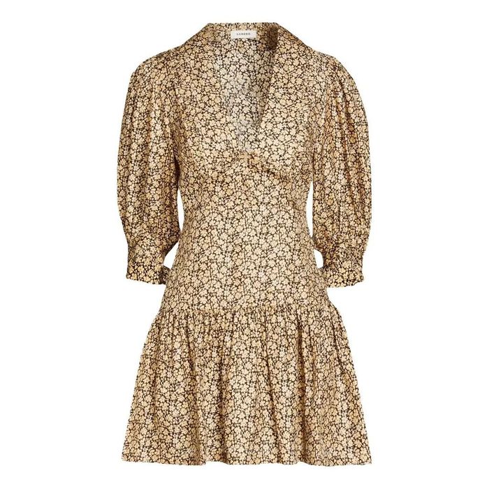 Rochie Sandro din mătase cu imprimeu floral