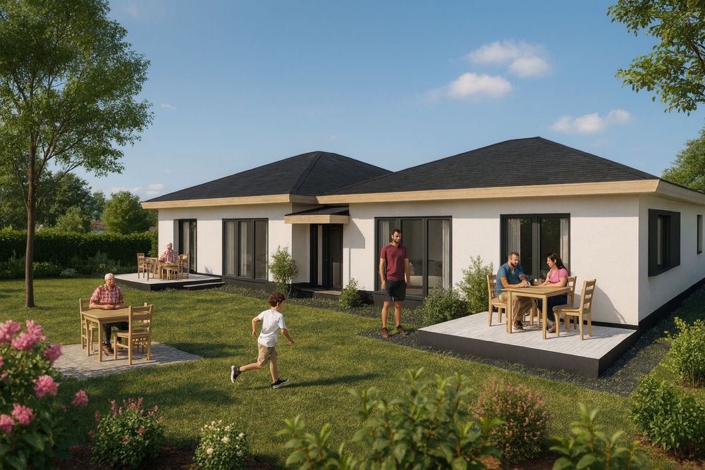 Duplex pe parter 3 dormitoare 2 bai