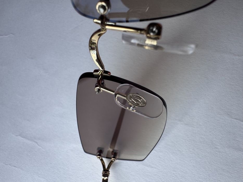 Ochelari de soare Cartier Rectangle-Rimless CT0550S 56-18 140, Noi
