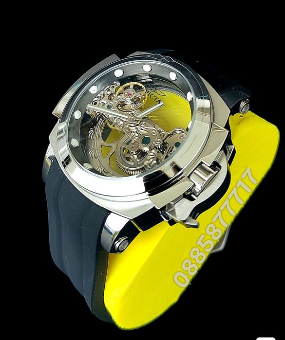 часовник INVICTA Coalition Forces Skeleton Silver automatic 56 mm