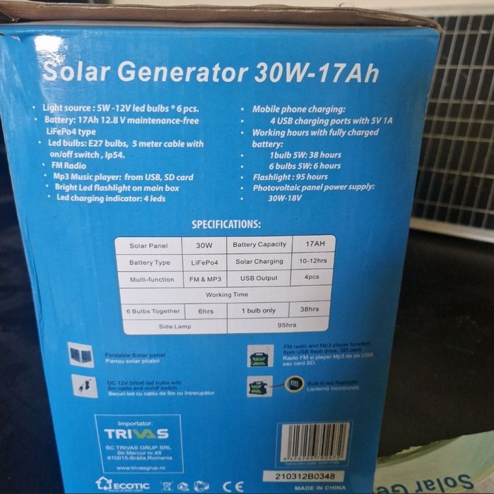 Kit Becuri solare camping