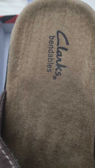 Clarks кожаные женские шлепки.