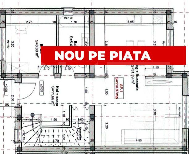 Duplex Chisoda 120mp utili 5 camere P+1E 3 BAI 2 locuri de parcare