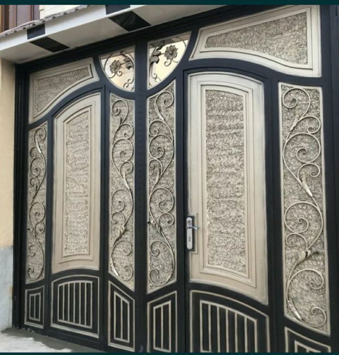 Покраска ворот перила ограды навесы металлоконструкция