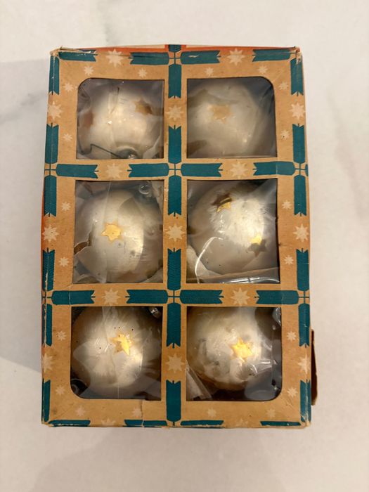 globuri germane pentru bradul de craciun vechi Germania lucrate manual