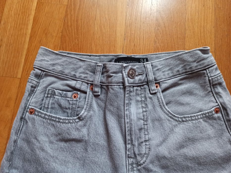 дънки cropped straight-fit | stradivarius