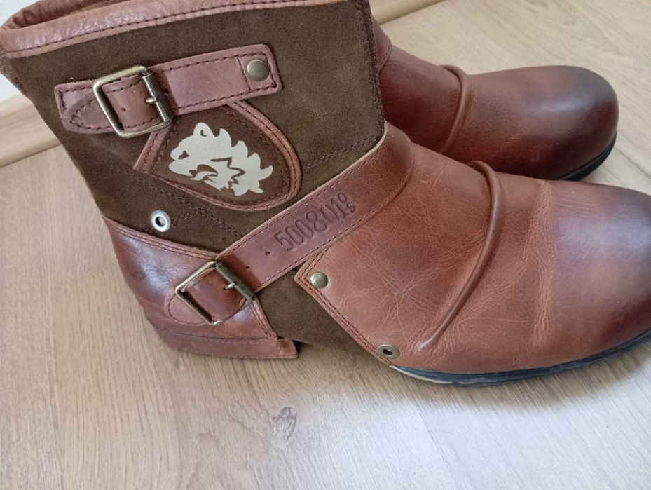 Боти от естествена кожа за моторджии, рокери ...