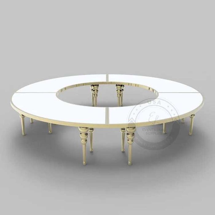 Set 2 mese Luxury semiluna Cadru auriu , Sticla Neagra