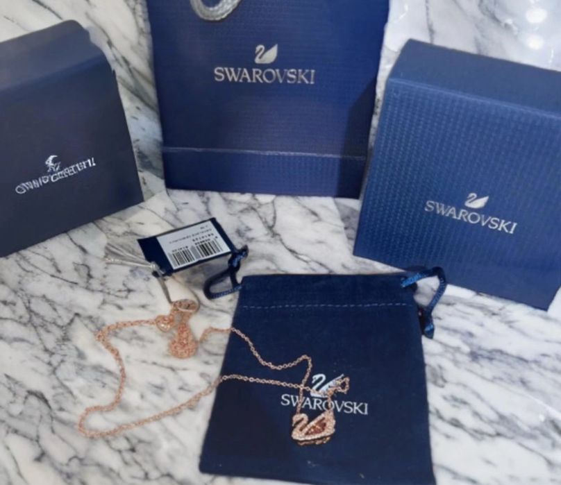 Lantisor Swarovksi Rose/Gold Nou