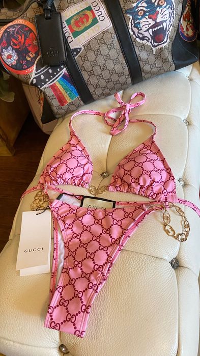 бански бикини S/M/L* Gucci PINK TECHNICAL **floral