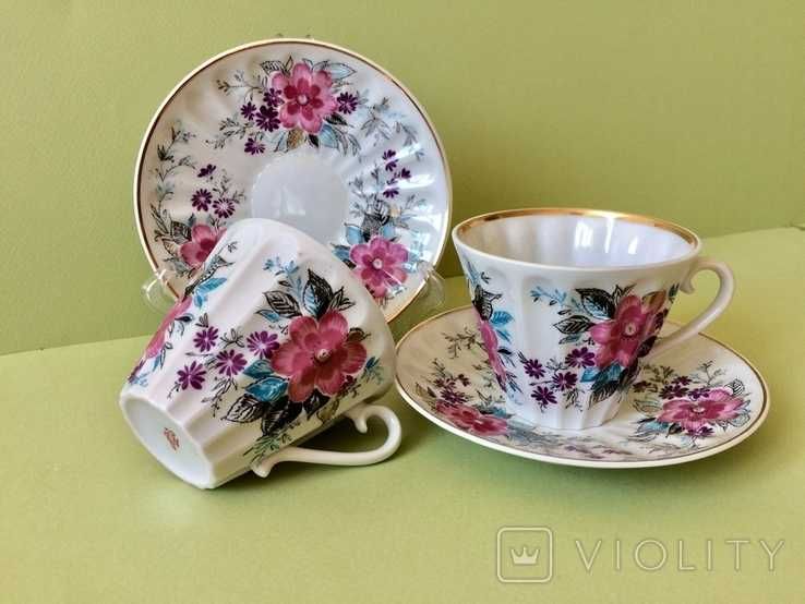 Руски порцелан, сет за чай ЛФЗ