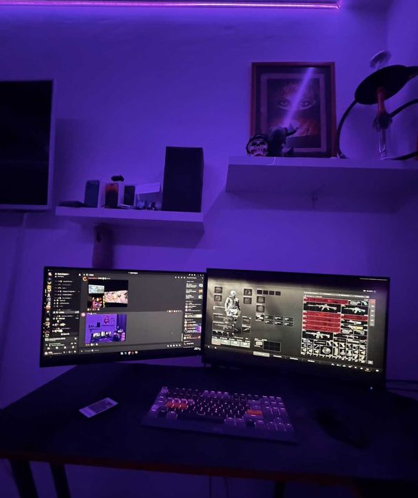 Цял Gaming Setup | Ryzen 7 7800X3D | RTX 4070 SUPER | 32GB DDR5 | 2 монитора
