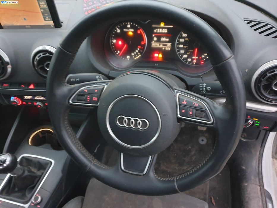 Volan Piele 3 Spite FARA Airbag cu Butoane Comenzi Audi A3 8V NFL Non Facelift 2013 - 2016 Cod 8V0419091A 8U0951523A [K3290]