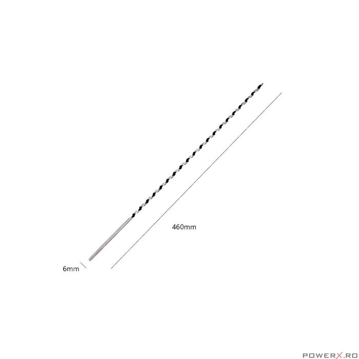 Set burghie pentru lemn, 460 mm, 6 piese, 6 - 25 mm, Silver