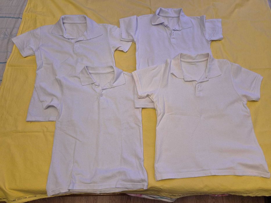 Bluze si camasi albe pentru scoala baiat 10-11 ani