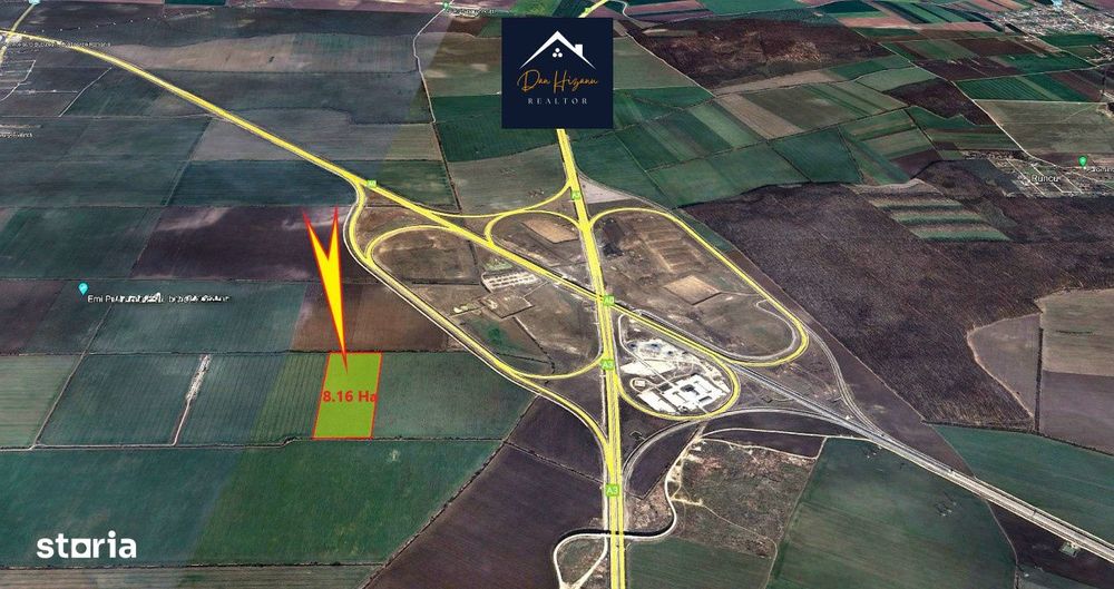 Teren Intravilan | Tunari 8,16 Ha | Nod A0-A3 | Terminal 2 Otopeni
