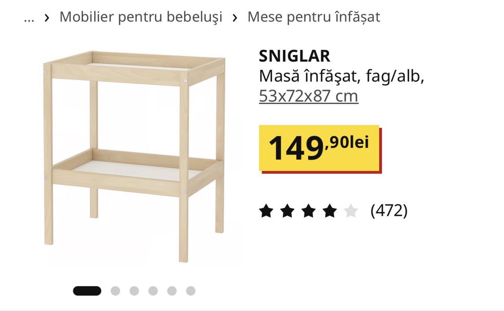 Masa infasat IKEA