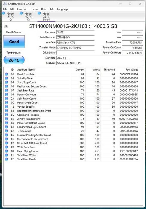 Hard Disk Seagate 14TB Exos Enterprise