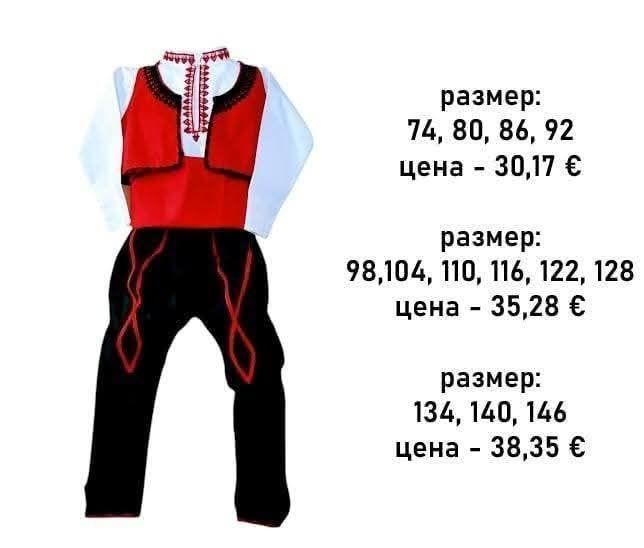 Бебешки и детски народни носии