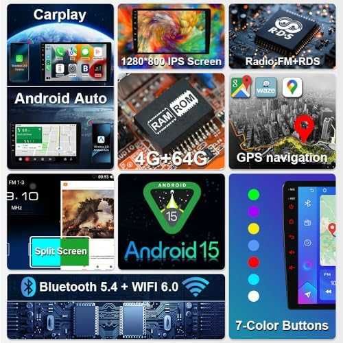 Нова Android 15 мултимедия 1DIN CarPlay Ducato 9" 4+64GB GPS за кола